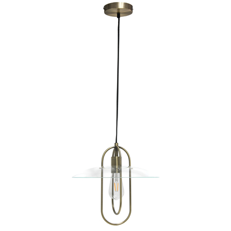 LALIA HOME Lalia Home 1 Light Elongated Metal Pendant Light, Antique Brass LHP-3000-AB